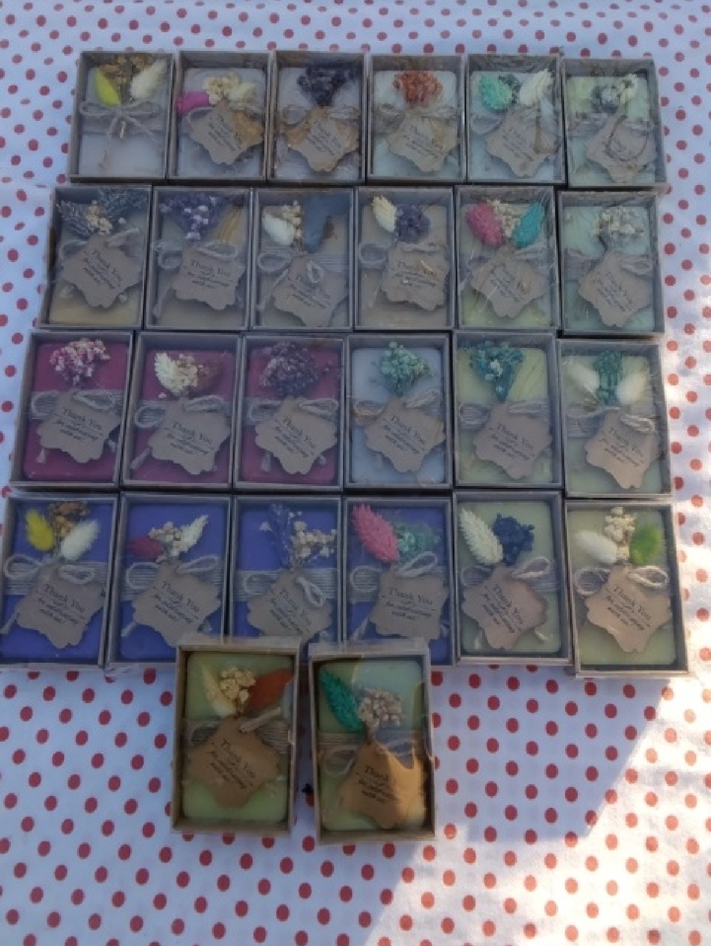 Handmade Floral Soap Favors - Assorted Pastel Colors